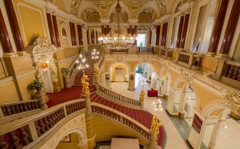 Mahen Theatre - staircase and foyer